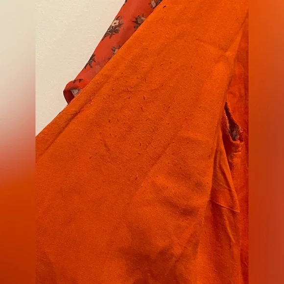 Beach Riot Red Orange Ruffled Wrap Sundress size S - Picture 8 of 13